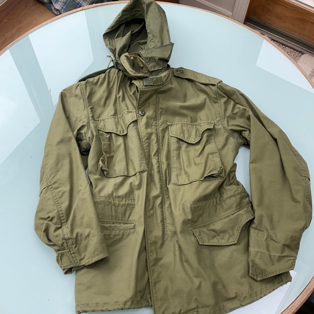 Vintage Army Field canvas coat streetwear s workwear